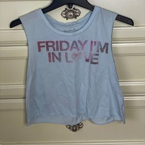 Cropped muscle tank top